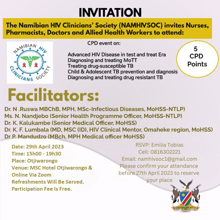 Inviattion Flyer Otjiwarongo CPD Event1